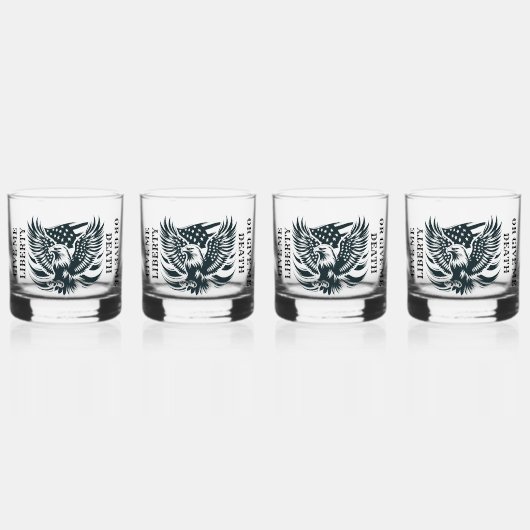 Geef me vrijheid of geef me de dood Drinkware Set Whisky Glas (Voorkant)