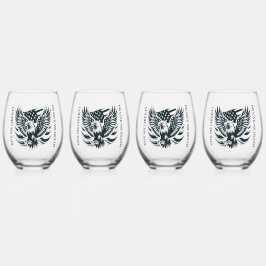 Geef me vrijheid of geef me de dood Drinkware Set Wijnglas Zonder Voet