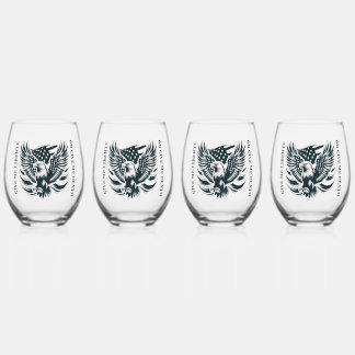 Geef me vrijheid of geef me de dood Drinkware Set Wijnglas Zonder Voet