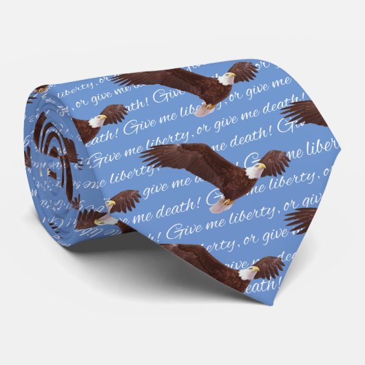 Geef me vrijheid of geef me de Dood Eagle Stropdas (Opgerold)