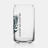 Geef me vrijheid of geef me de dood ontwerp blikvorm glas (Links)