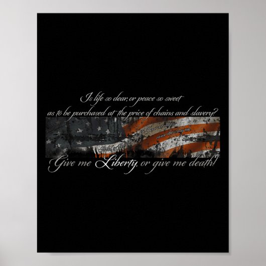 Geef me vrijheid of geef me de dood Patrick Henry Poster (Voorkant)