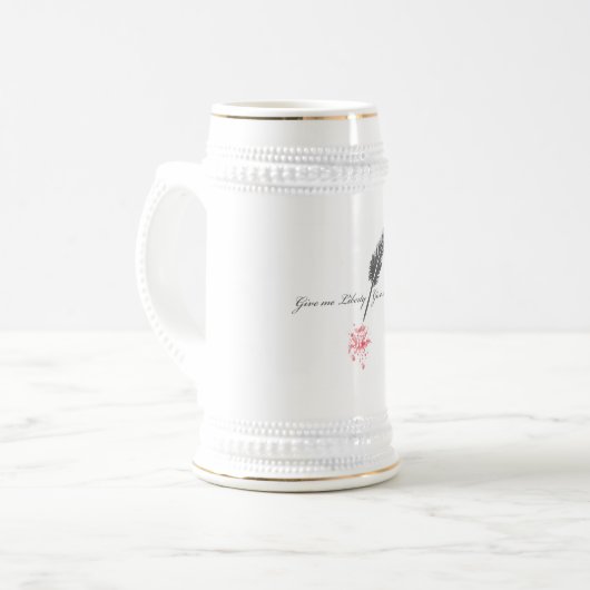 Geef me vrijheid of geef me dood bierpul (Voorkant links)