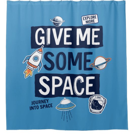 Geef me wat ruimte douchegordijn (Voorkant)