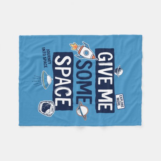 Geef me wat ruimte fleece deken (Voorkant (Horizontaal))