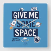 Geef me wat ruimte vierkante klok (Voorkant)