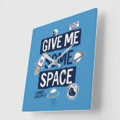 Geef me wat ruimte vierkante klok (Hoek)