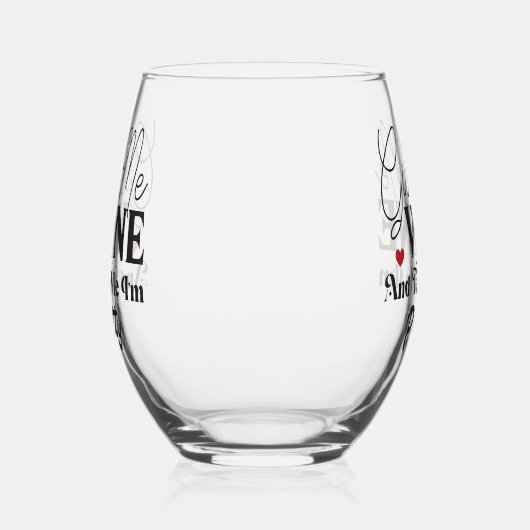 Geef me wijn & vertel me  wijnstokloos glas (Links)