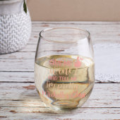 Geef me wijn, zeg me dat ik  ben wijnglas zonder voet