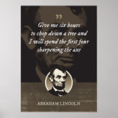 Geef me zes uur om een boom om te hakken poster (Voorkant)
