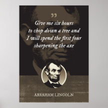 Geef me zes uur om een boom om te hakken