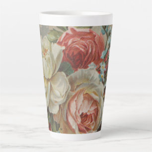 Geef mij je hart Antique Cottagecore Valentijnsdag Latte Mok