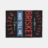 Geef mij maar Brisket BBQ Lover Smoker Pitmaster G Fleece Deken (Voorkant (Horizontaal))
