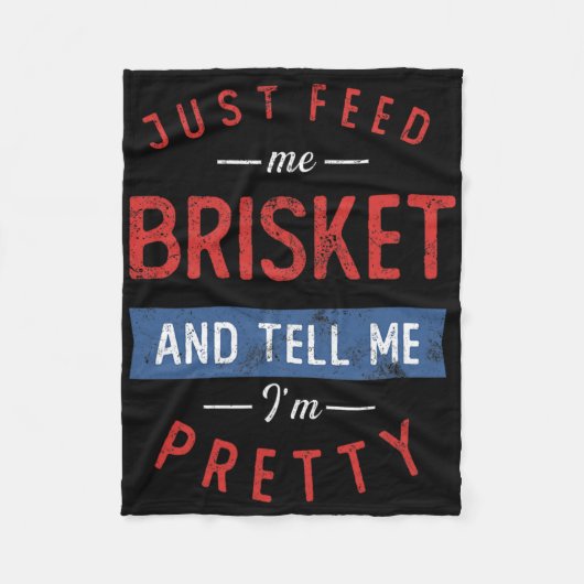 Geef mij maar Brisket BBQ Lover Smoker Pitmaster G Fleece Deken (Voorkant)