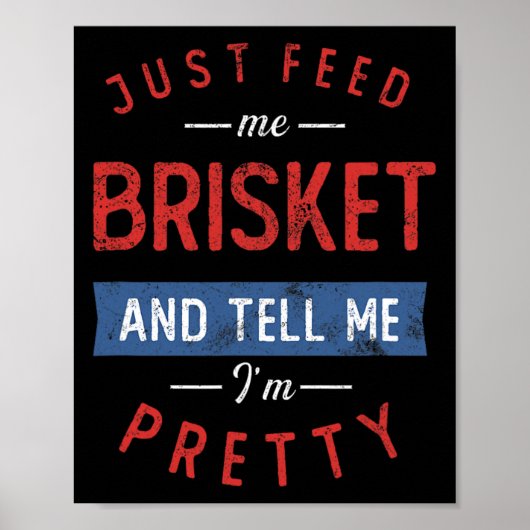 Geef mij maar Brisket BBQ Lover Smoker Pitmaster G Poster (Voorkant)