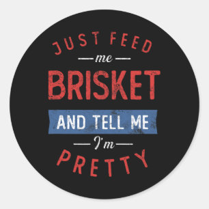 Geef mij maar Brisket BBQ Lover Smoker Pitmaster G Ronde Sticker