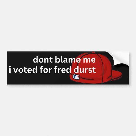 geef mij niet de schuld bumpersticker (Voorkant)