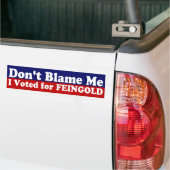 Geef mij niet de schuld Feingold Sticker (Op Truck)