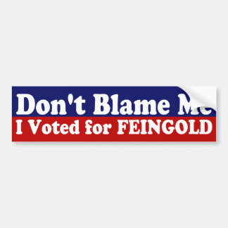 Geef mij niet de schuld Feingold Sticker