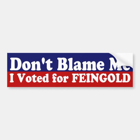 Geef mij niet de schuld Feingold Sticker (Voorkant)