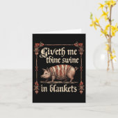 Geef mij uw zwijnen in dekens kaart (Gele Bloem)