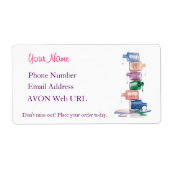 Geef mijn AVON  een label! Etiket (Voorkant)