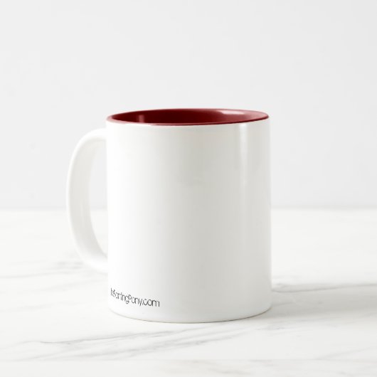 Geef mijn ruimte! tweekleurige koffiemok (Voorkant links)