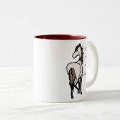 Geef mijn ruimte! tweekleurige koffiemok (Voorkant rechts)