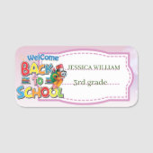 Geef Naam Funny terug naar school aan Naamplaatje (Voorkant)