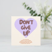 Geef niet op / Aanmoediging Kaart / Geloof (Staand voorkant)