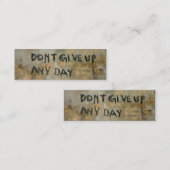 Geef niet op - Bladwijzer Mini Visitekaartje (Voorkant / Achterkant)