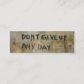 Geef niet op - Bladwijzer Mini Visitekaartje (Achterkant)