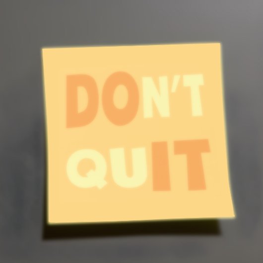 Geef niet op, doe het Motivatie Post-it Briefjes Post-it® Notes