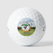 Geef niet op Funny Golfbal Puns Geschenk Golfballen (Voorkant)