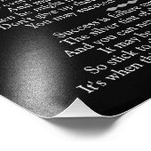 Geef niet op Gedicht 30 x 30 Foto Afdruk (Hoek)