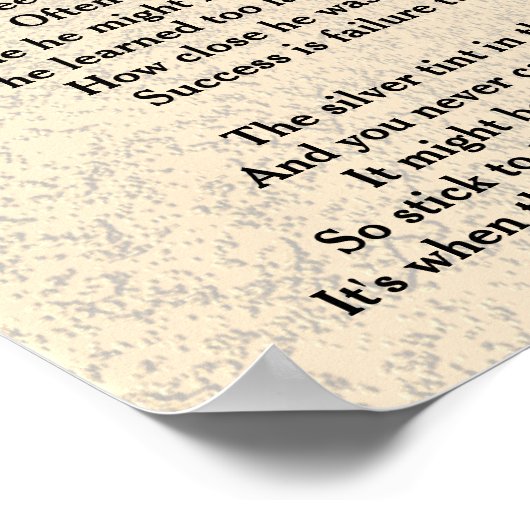 Geef niet op gedicht - poster (Hoek)