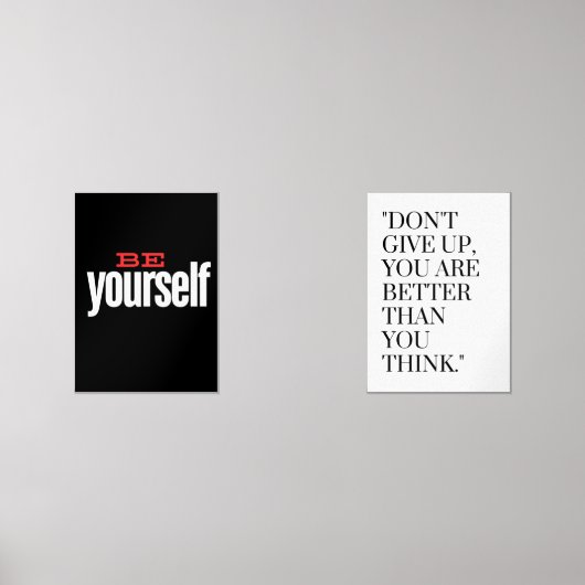 "Geef niet op, je bent beter dan je denkt." Muurkunst Sets (Voorkant)