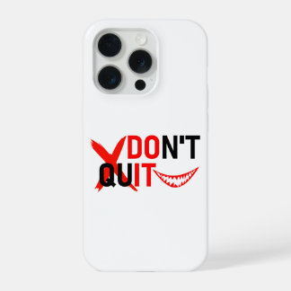 GEEF NIET OP – Krachtig Rood Motivatie Design iPhone 15 Pro Case