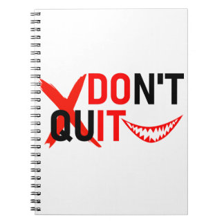 GEEF NIET OP – Krachtig Rood Motivatie Design Notitieboek