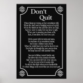 Geef niet op -- Kunstposter Poster (Voorkant)