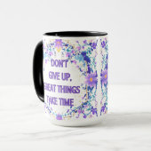 Geef niet op... mok (Voorkant links)