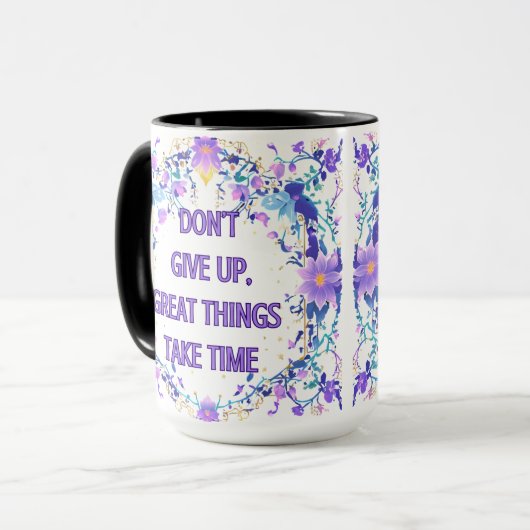 Geef niet op... mok (Voorkant links)