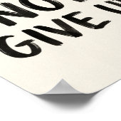 Geef Niet Op Quote Poster (Hoek)