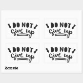 Geef niet op rechthoekige sticker (Vel)