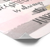 GEEF NIET OP - Roze Gold Quote Poster (Hoek)