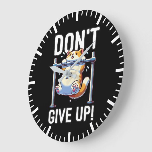 Geef niet op - Schattigee kattentraining Motivatie Grote Klok (Hoek)