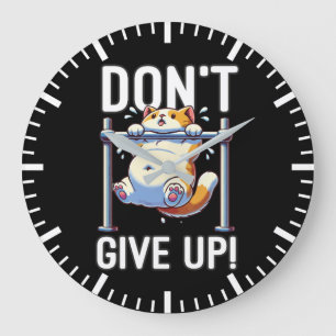 Geef niet op - Schattigee kattentraining Motivatie Grote Klok