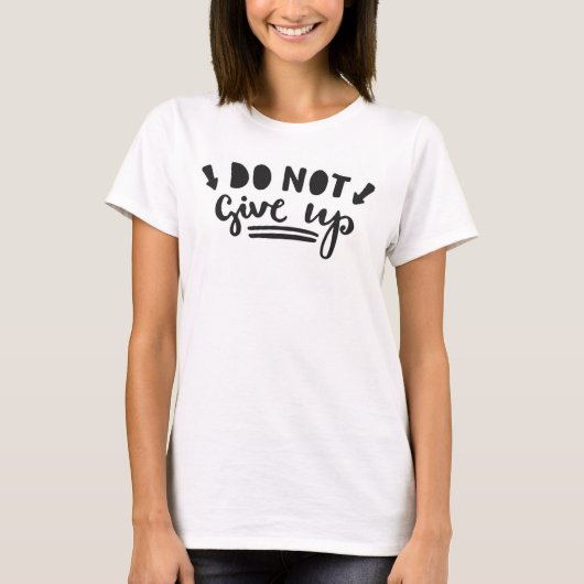 Geef niet op t-shirt (Voorkant)