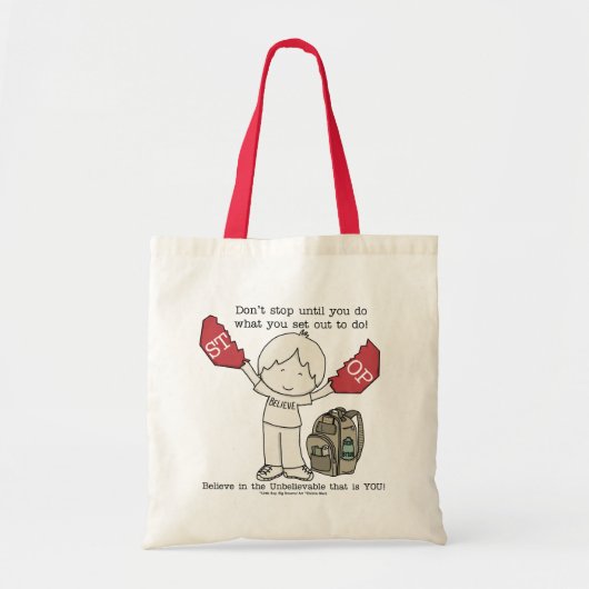Geef niet op tote bag (Voorkant)
