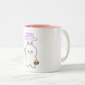 Geef niet op tweekleurige koffiemok (Voorkant rechts)